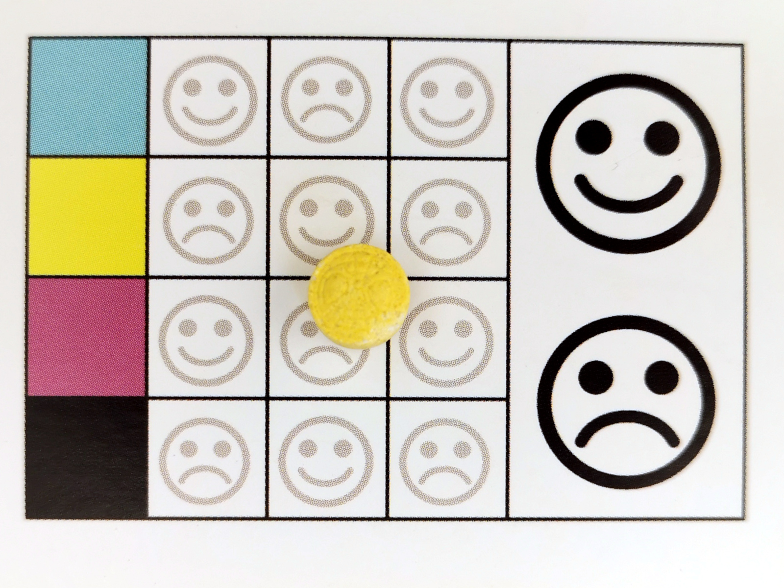 Round yellow Eutylone pill